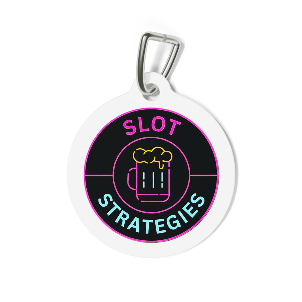 Pet Tag — "Slot Strategies" Neon Beer Logo