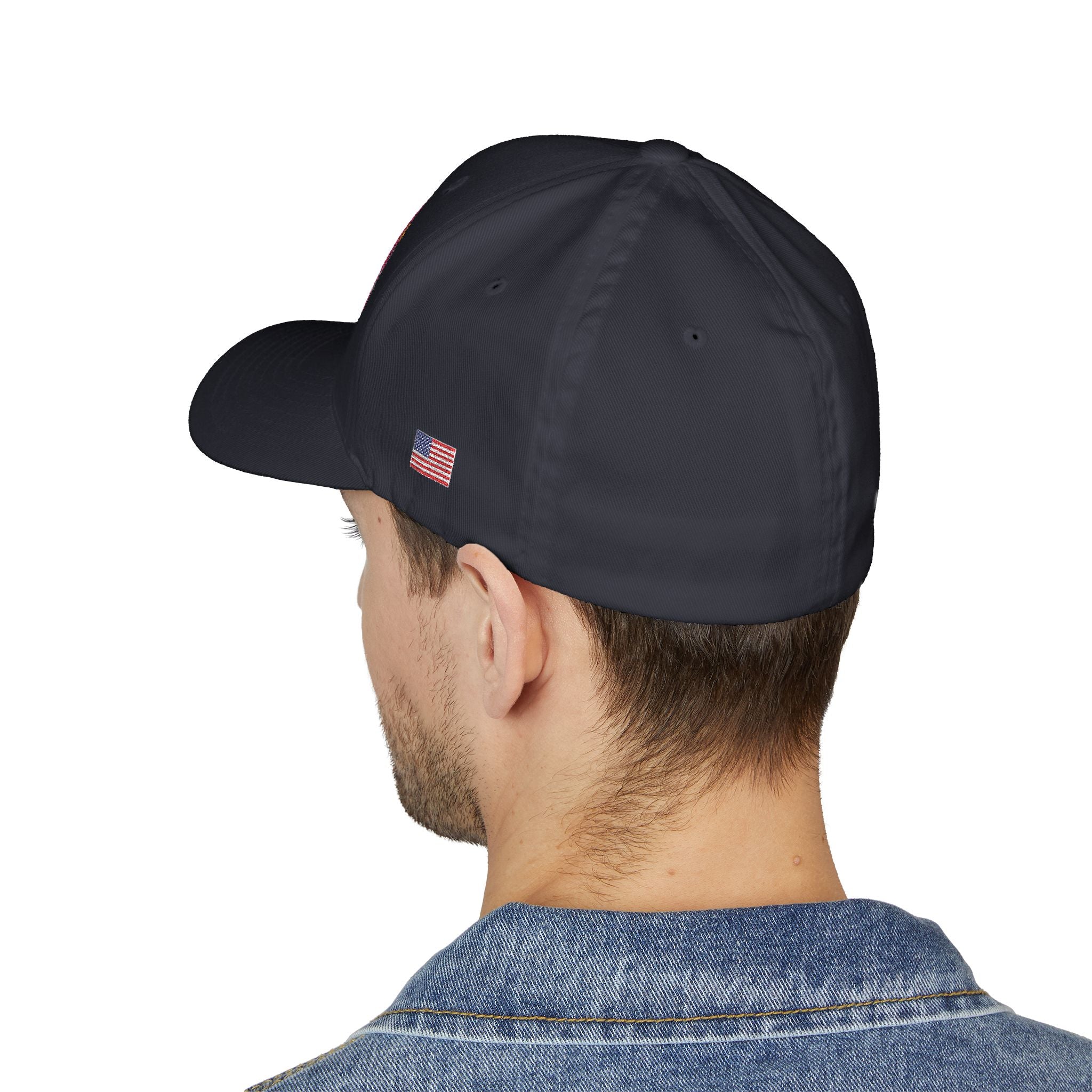 Bang Dude!  -(Embroidered) All American Casino Gamer FlexFit Ball Cap - Dark