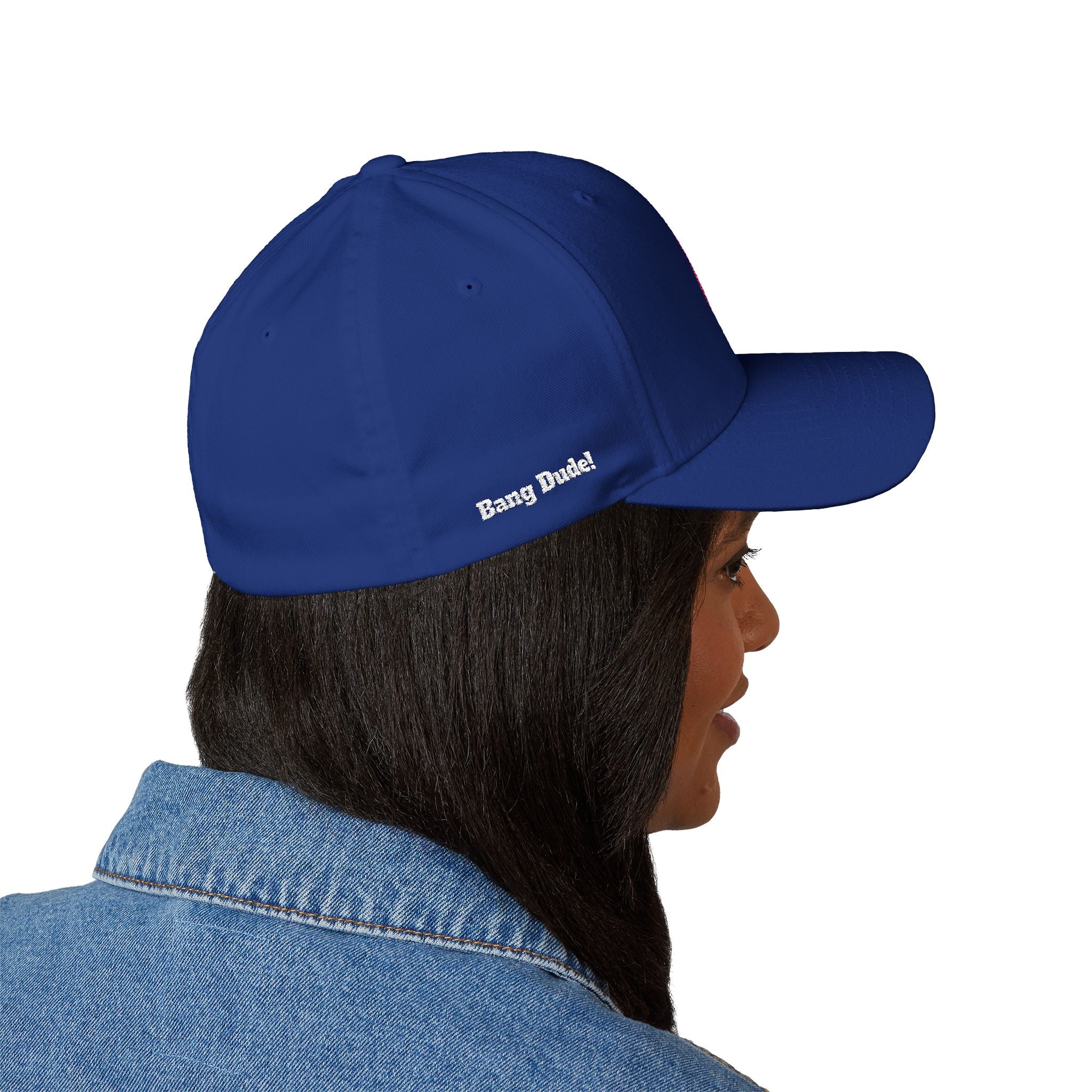 Bang Dude!  -(Embroidered) All American Casino Gamer FlexFit Ball Cap - Dark