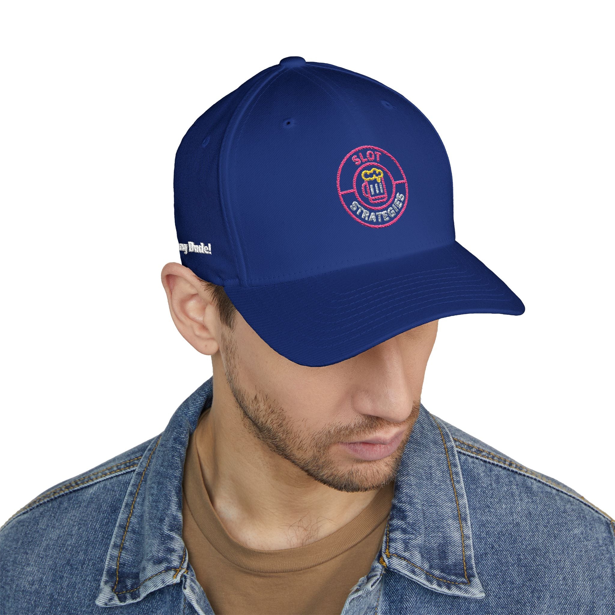 Bang Dude!  -(Embroidered) All American Casino Gamer FlexFit Ball Cap - Dark
