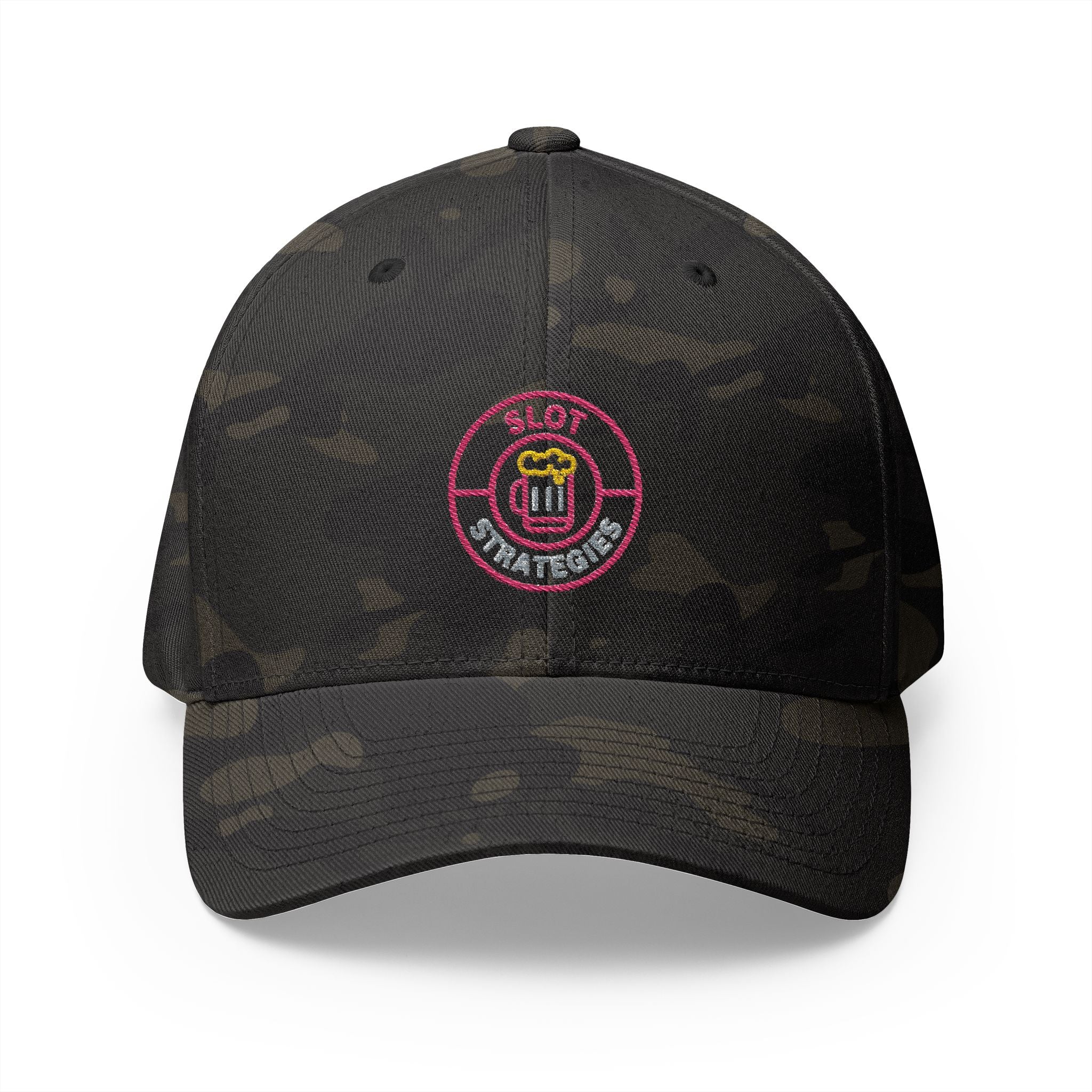Bang Dude!  -(Embroidered) All American Casino Gamer FlexFit Ball Cap - Dark
