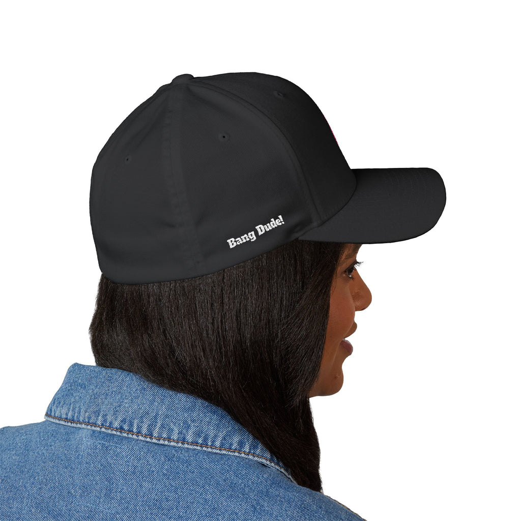 Bang Dude!  -(Embroidered) All American Casino Gamer FlexFit Ball Cap - Dark
