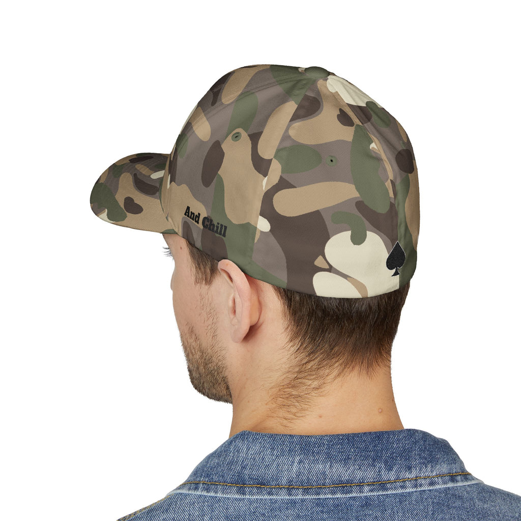 Video Poker "And Chill" Royal Flush FlexFit Ball Cap - (Embroidered)