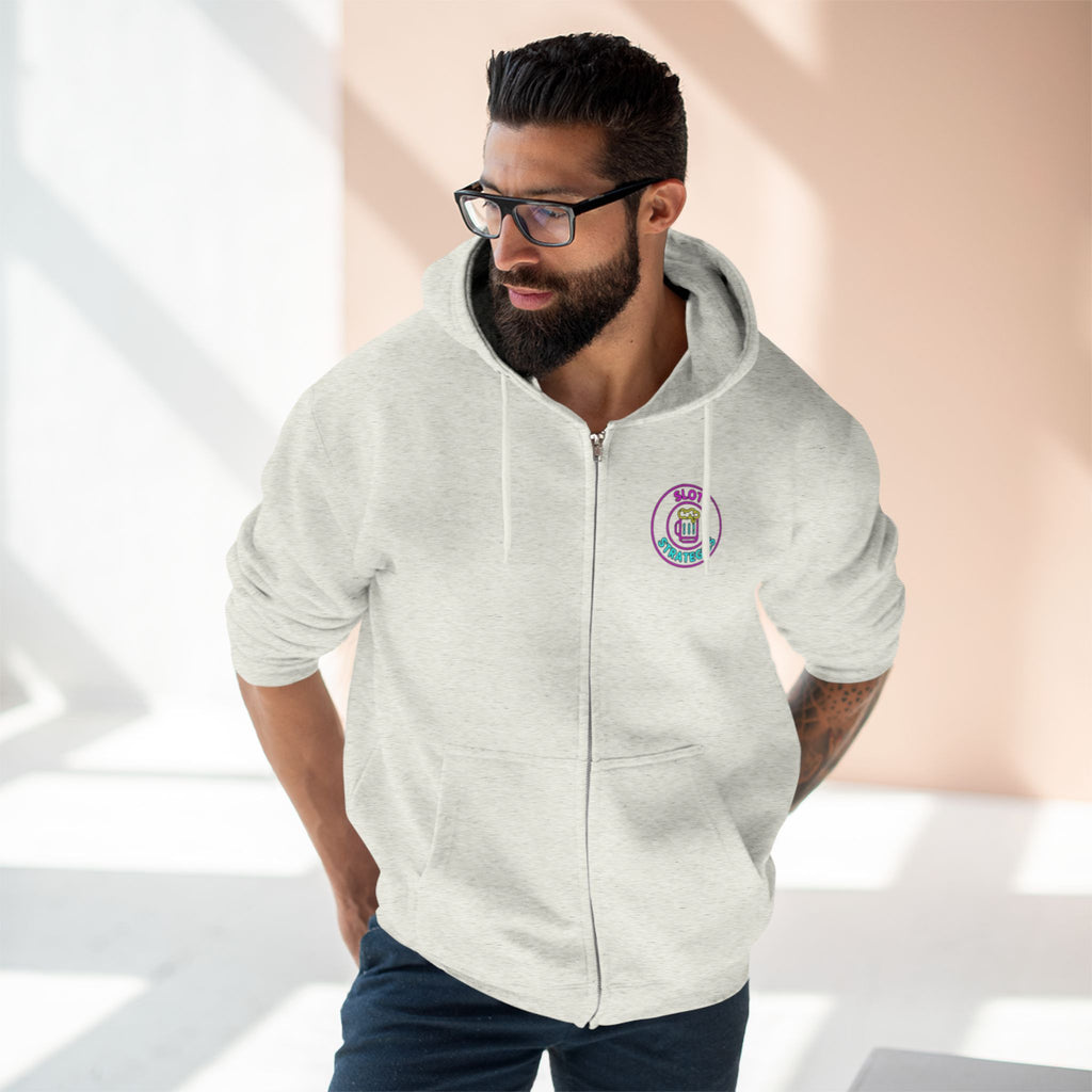 Slot Strategies Zip Up Hoodie - Business In The Front, Party In The Back!