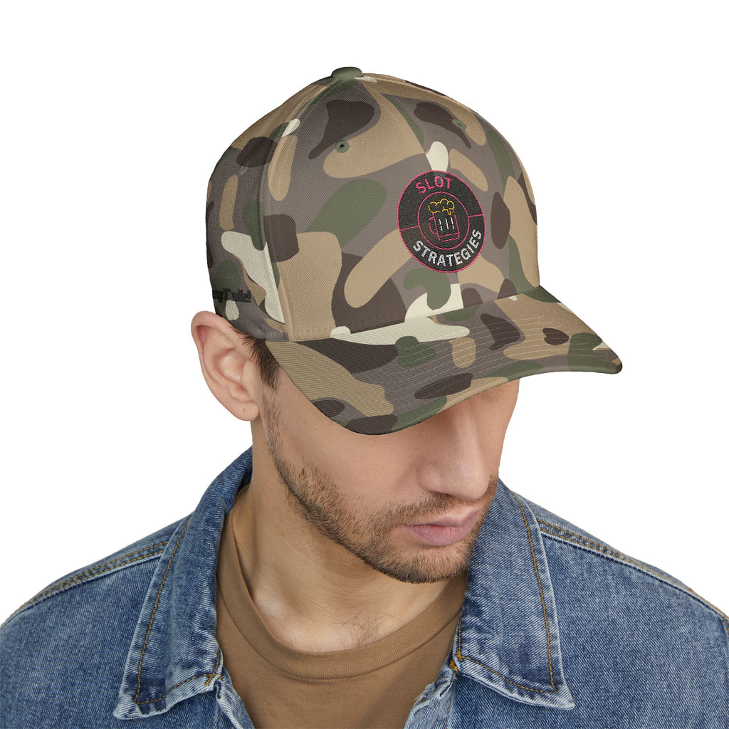 Bang Dude!  -(Embroidered) All American Casino Gamer FlexFit Ball Cap - Light