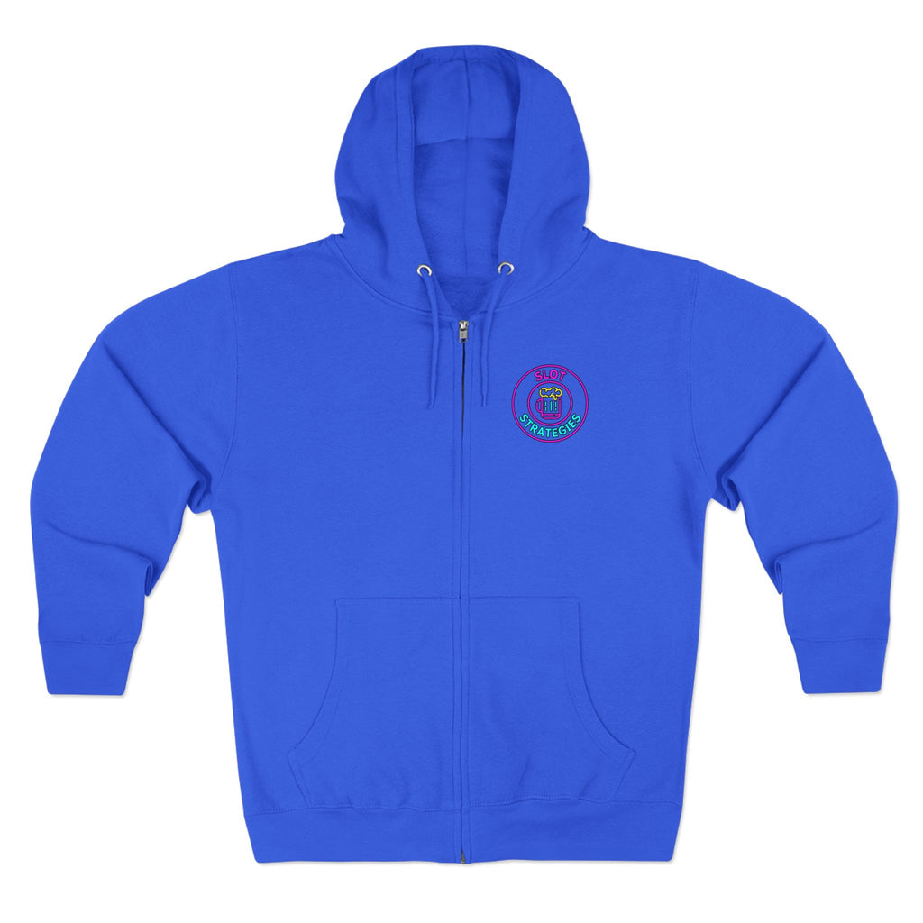 Slot Strategies Zip Up Hoodie - Business In The Front, Party In The Back!