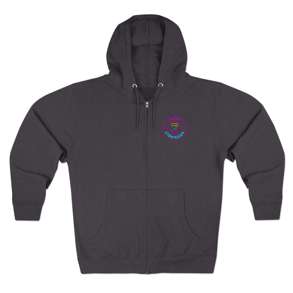 Slot Strategies Zip Up Hoodie - Business In The Front, Party In The Back!