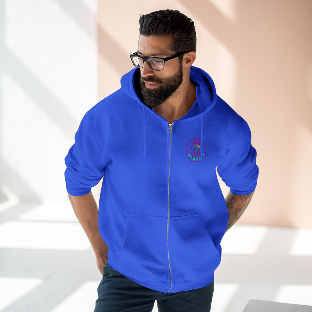 Slot Strategies Zip Up Hoodie - Business In The Front, Party In The Back!