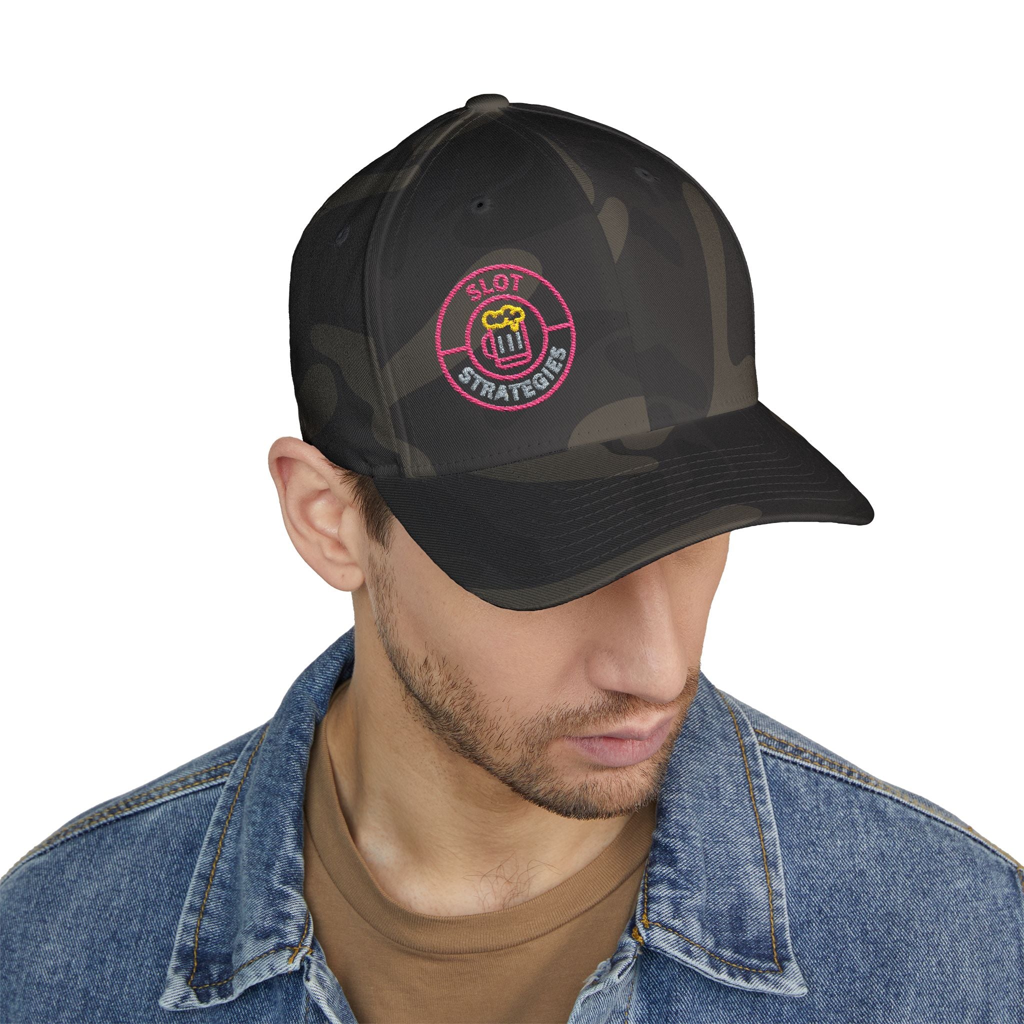 Slot Strategies (Side Eye) Lucky All American FlexFit Ball Cap - (Embroidered)