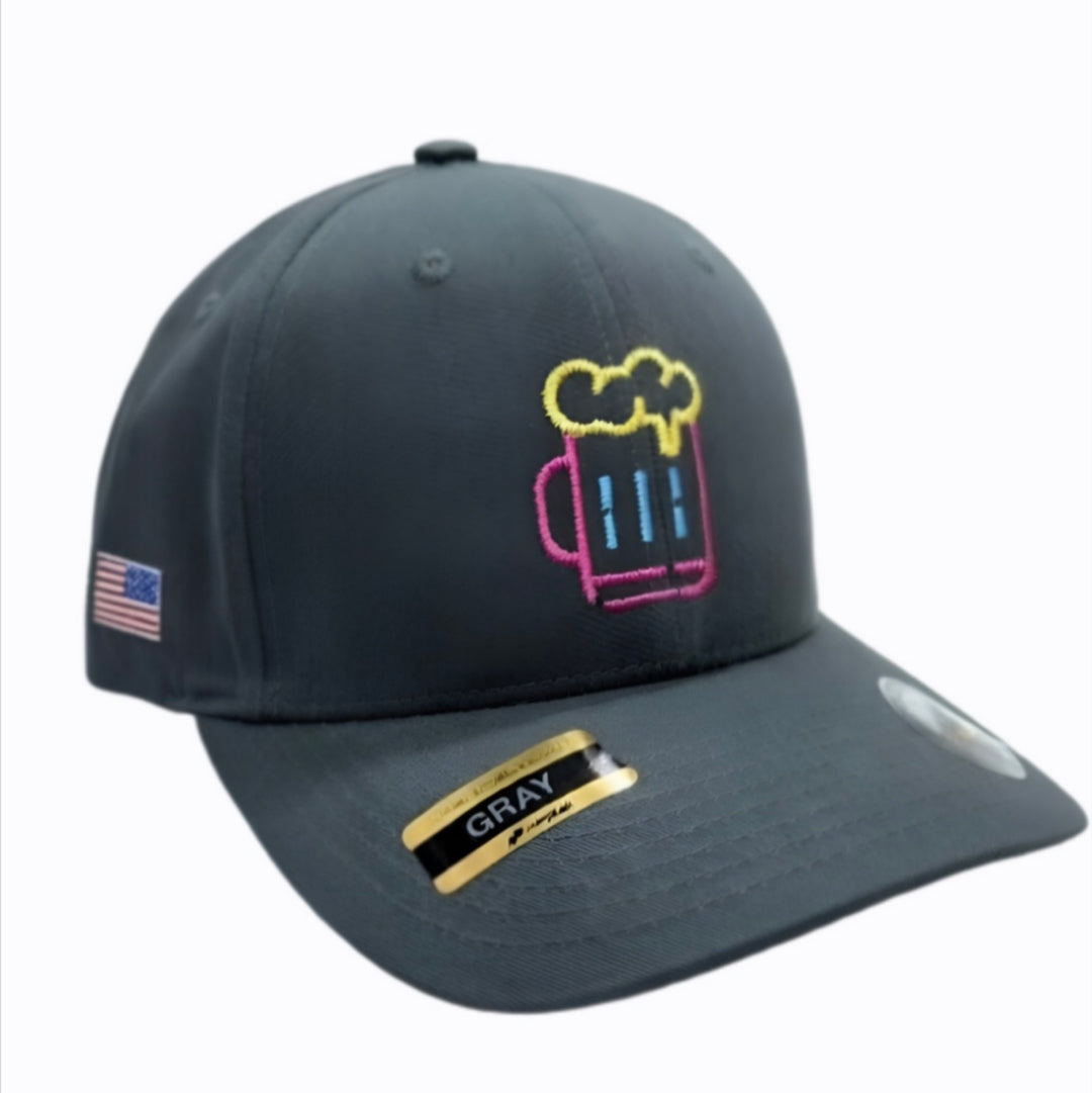 Lucky All American Beer Mug(classic) FlexFit Ball Cap - (Embroidered)