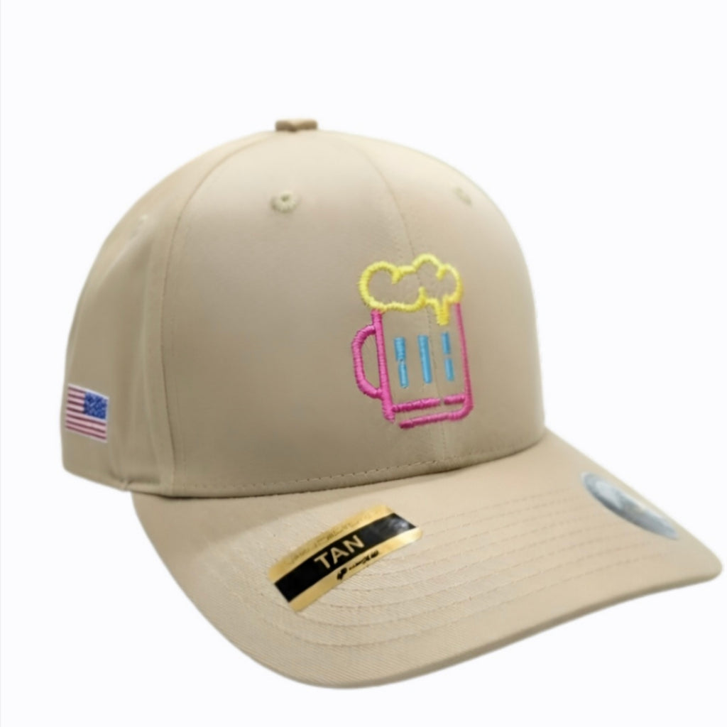 Lucky All American Beer Mug(classic) FlexFit Ball Cap - (Embroidered)