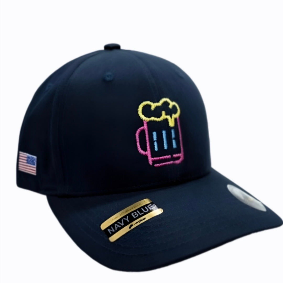 Lucky All American Beer Mug(classic) FlexFit Ball Cap - (Embroidered)