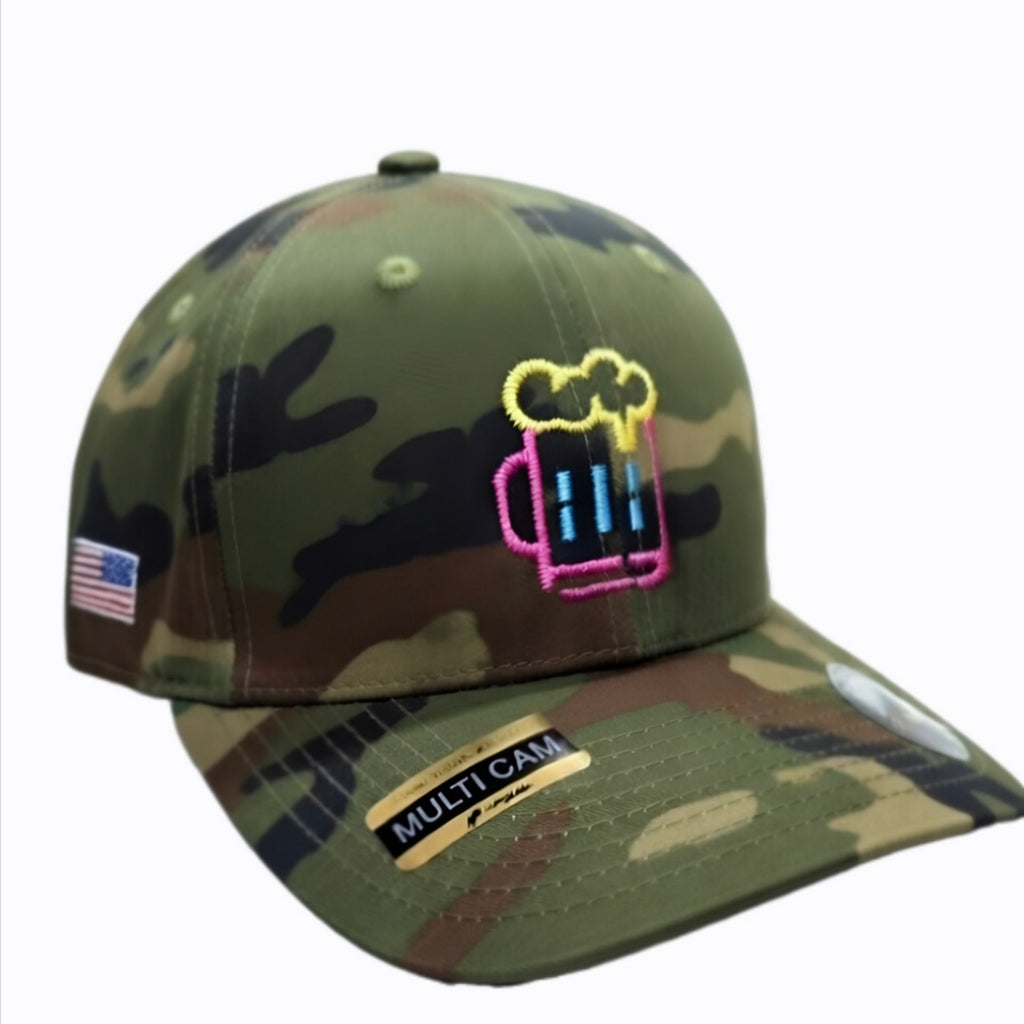 Lucky All American Beer Mug(classic) FlexFit Ball Cap - (Embroidered)