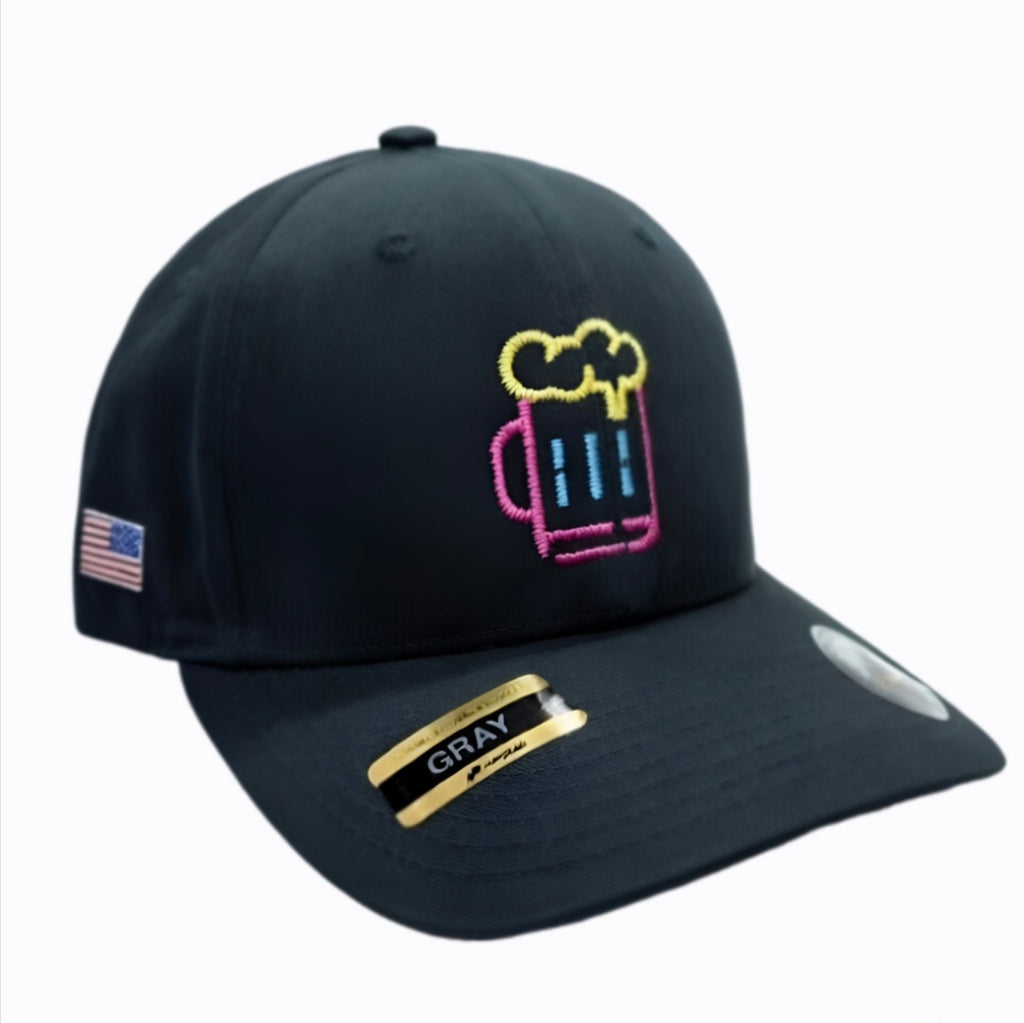 Lucky All American Beer Mug(classic) FlexFit Ball Cap - (Embroidered)