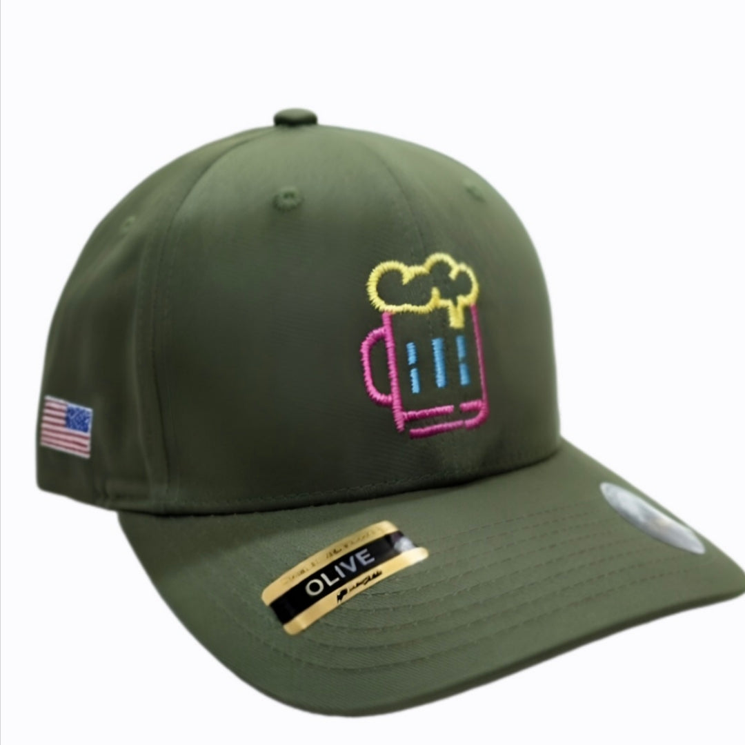 Lucky All American Beer Mug(classic) FlexFit Ball Cap - (Embroidered)