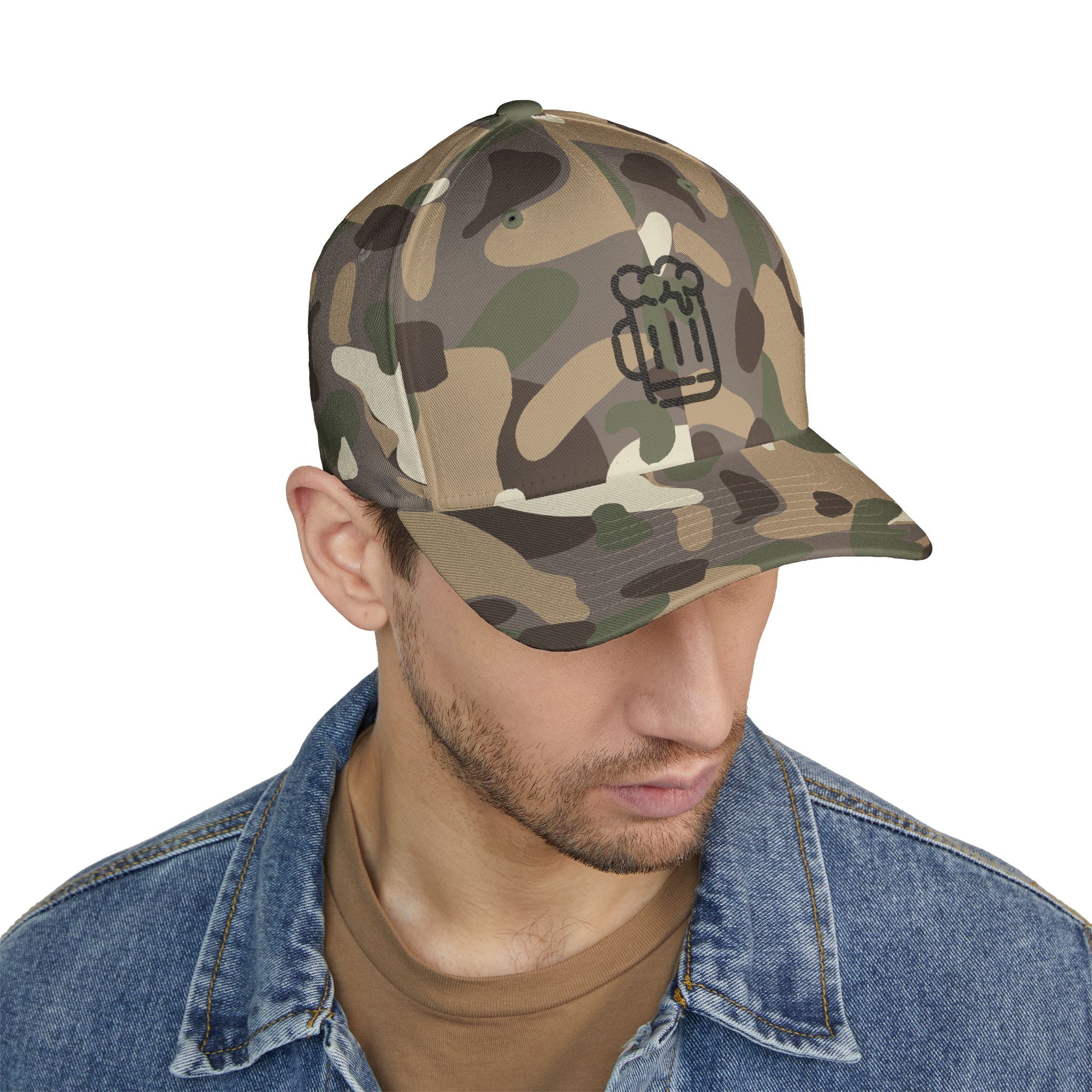 Lucky All American Midnight Beer Mug Flex Fit Cap - (Embroidered)
