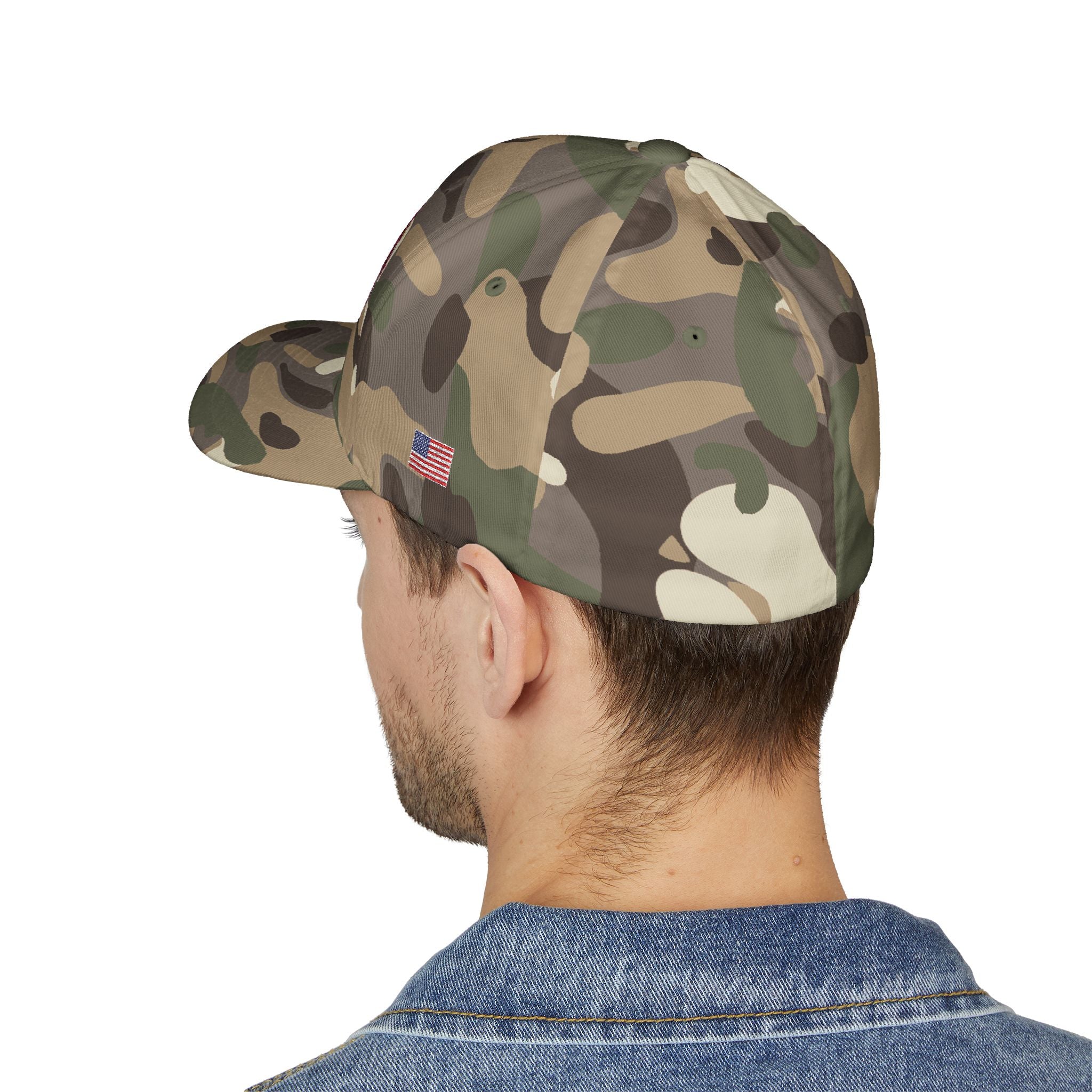 Bang Dude!  -(Embroidered) All American Casino Gamer FlexFit Ball Cap - Light
