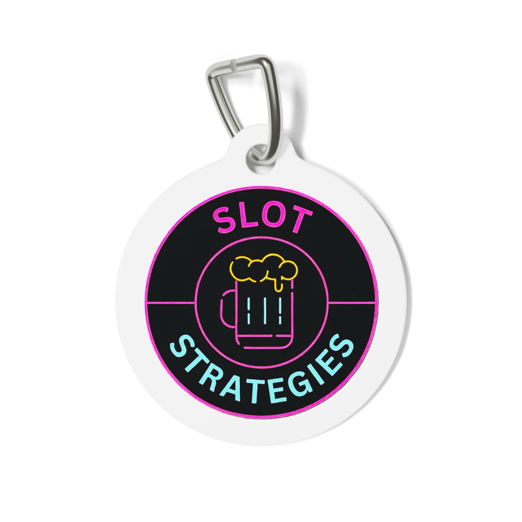 Pet Tag — "Slot Strategies" Neon Beer Logo