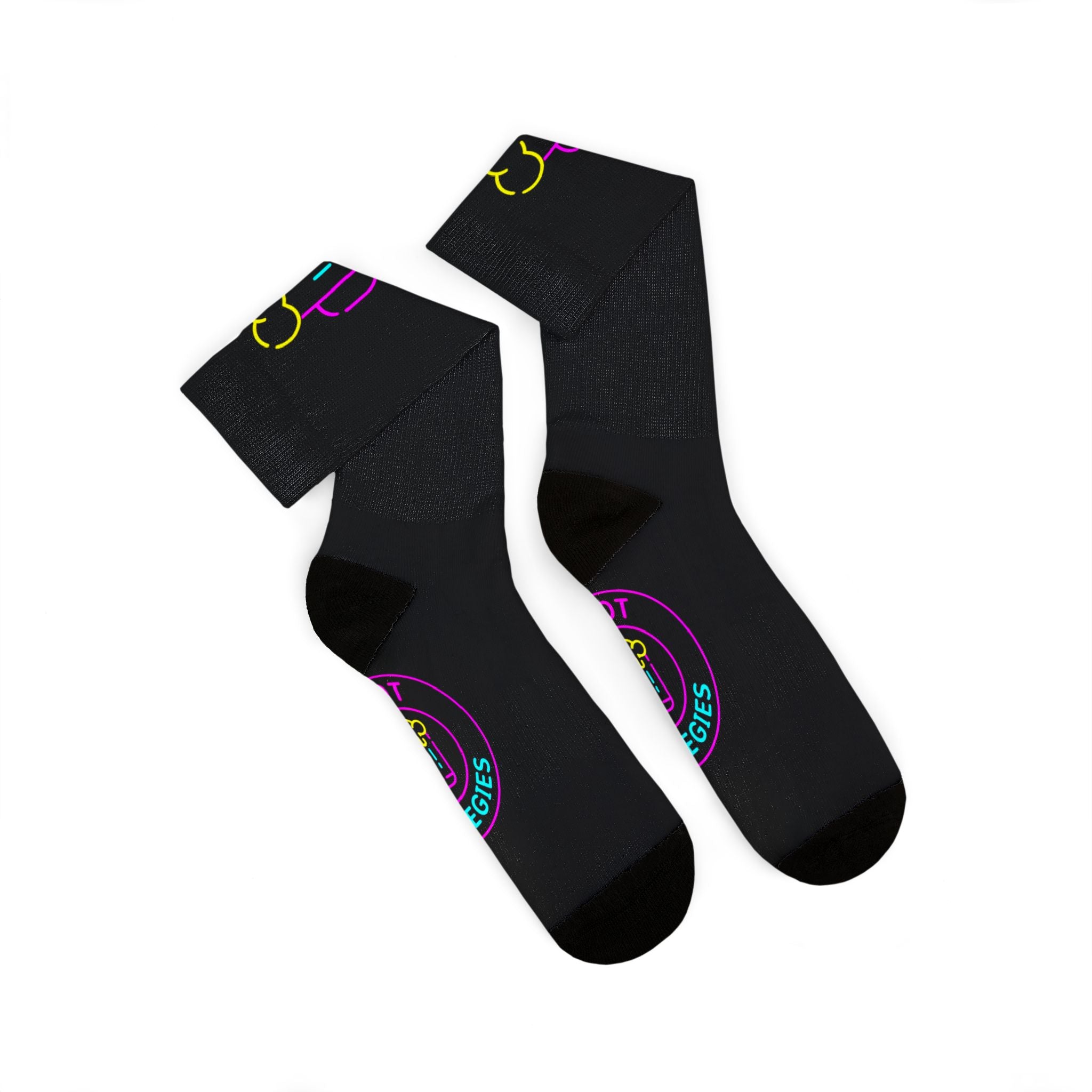 Neon Beer Mug Socks – Fun Sublimation Crew Socks for Beer & Slot Lovers Alike