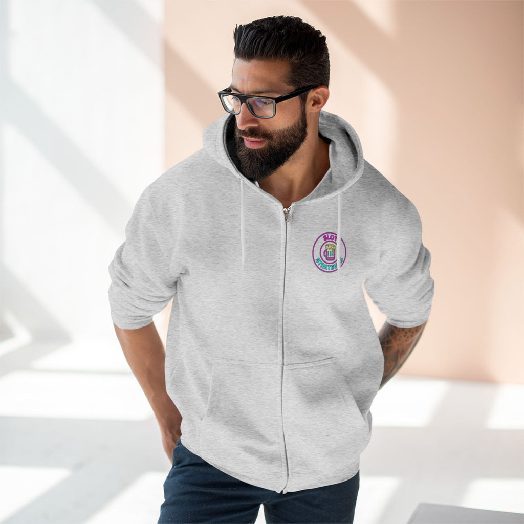 Slot Strategies Zip Up Hoodie - Business In The Front, Party In The Back!