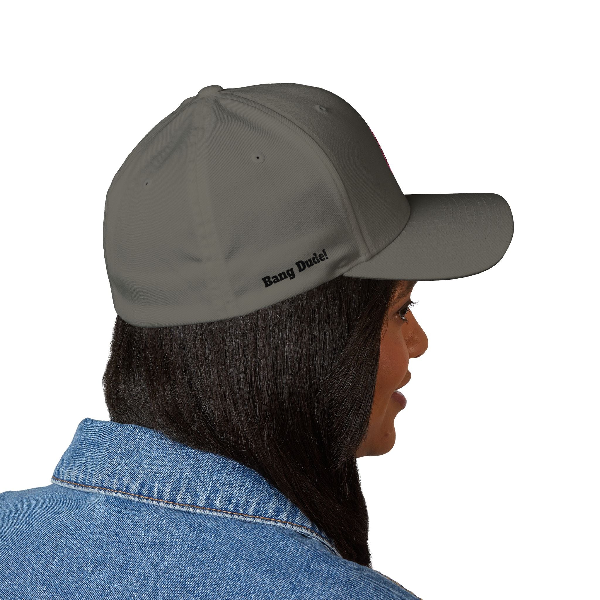 Bang Dude!  -(Embroidered) All American Casino Gamer FlexFit Ball Cap - Light
