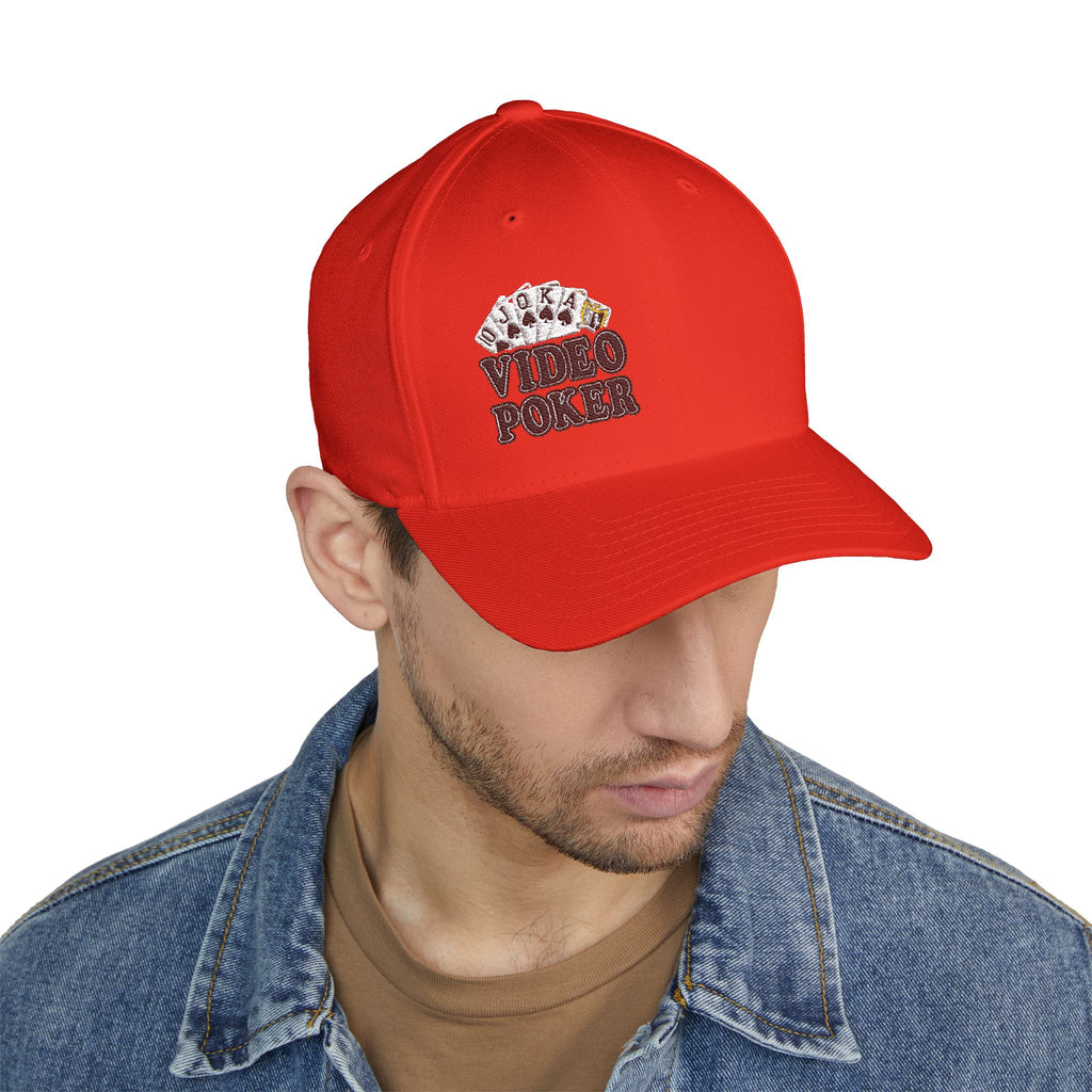 Video Poker "And Chill" Royal Flush FlexFit Ball Cap - (Embroidered)