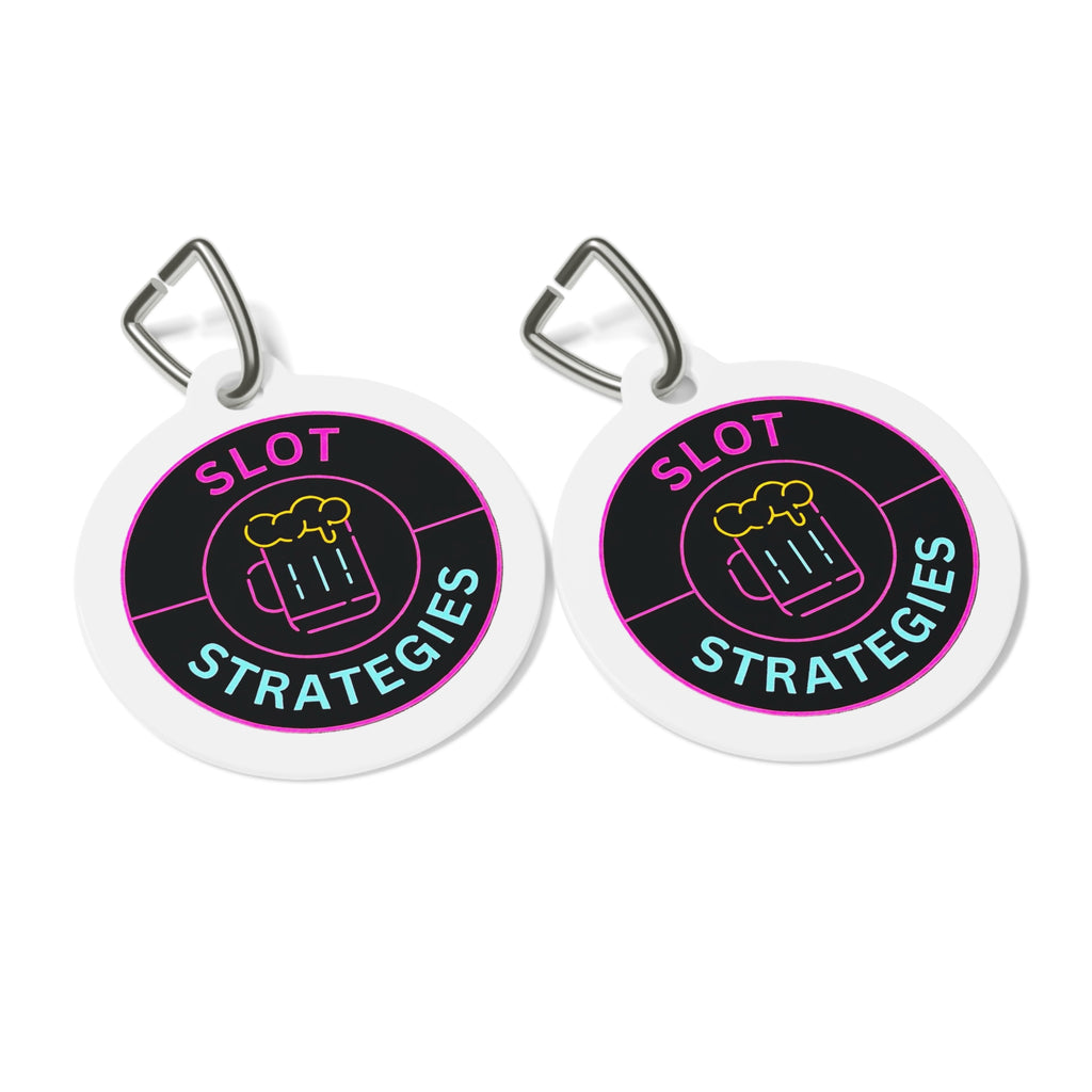 Pet Tag — "Slot Strategies" Neon Beer Logo