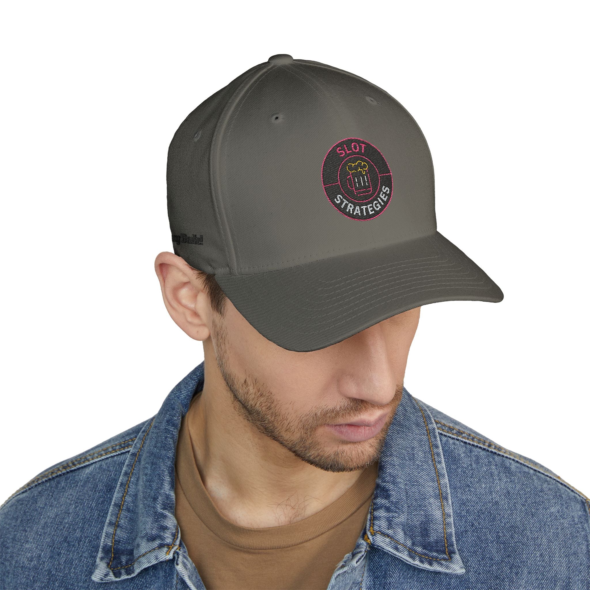 Bang Dude!  -(Embroidered) All American Casino Gamer FlexFit Ball Cap - Light