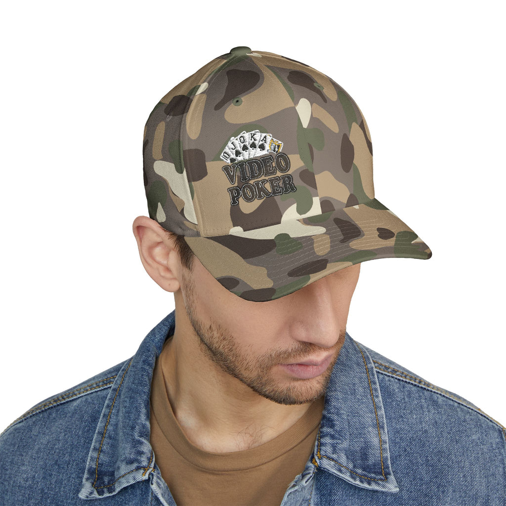 Video Poker "And Chill" Royal Flush FlexFit Ball Cap - (Embroidered)